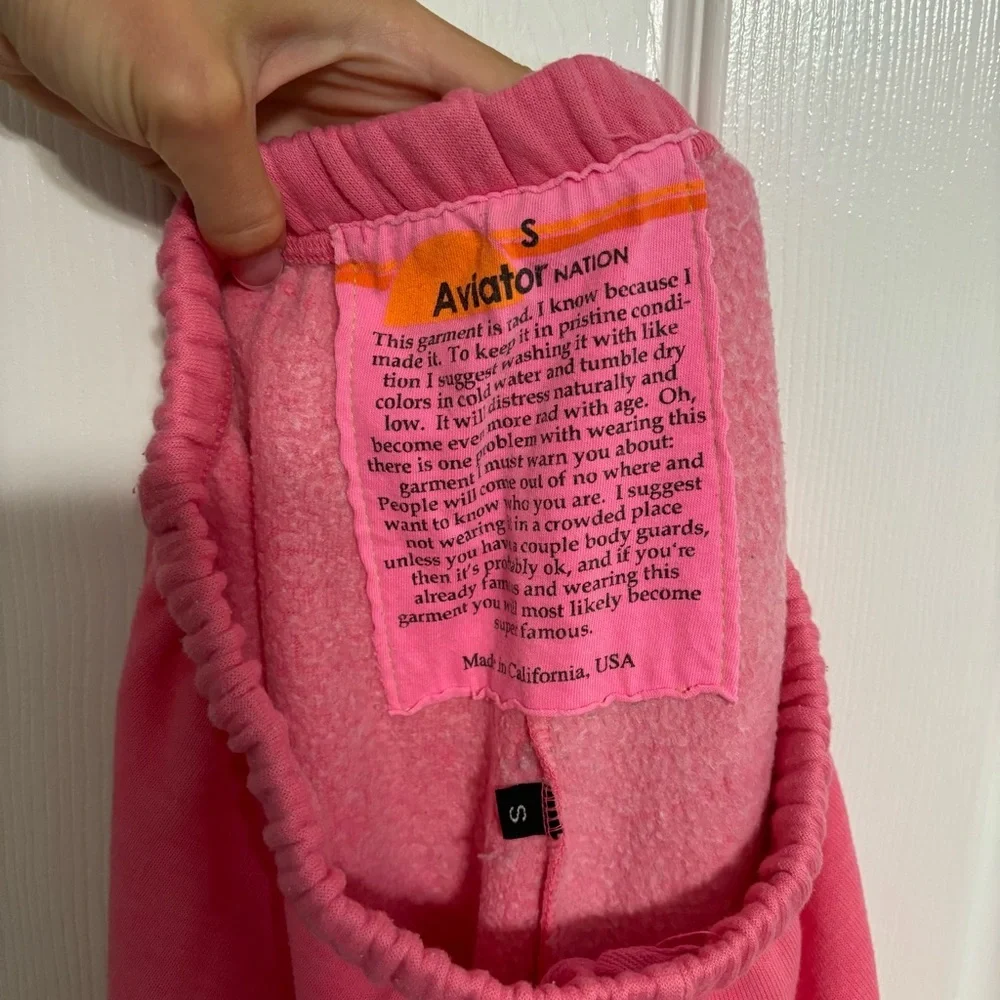 Aviator Nation 4 Bolt Sweatpants Pink - Picture 5 of 10